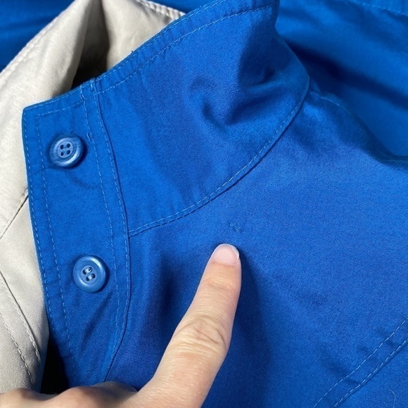 Vintage London Fog Blue Faux Fur Lined Jacket Size 12 Regular 80s - Picture 13 of 14